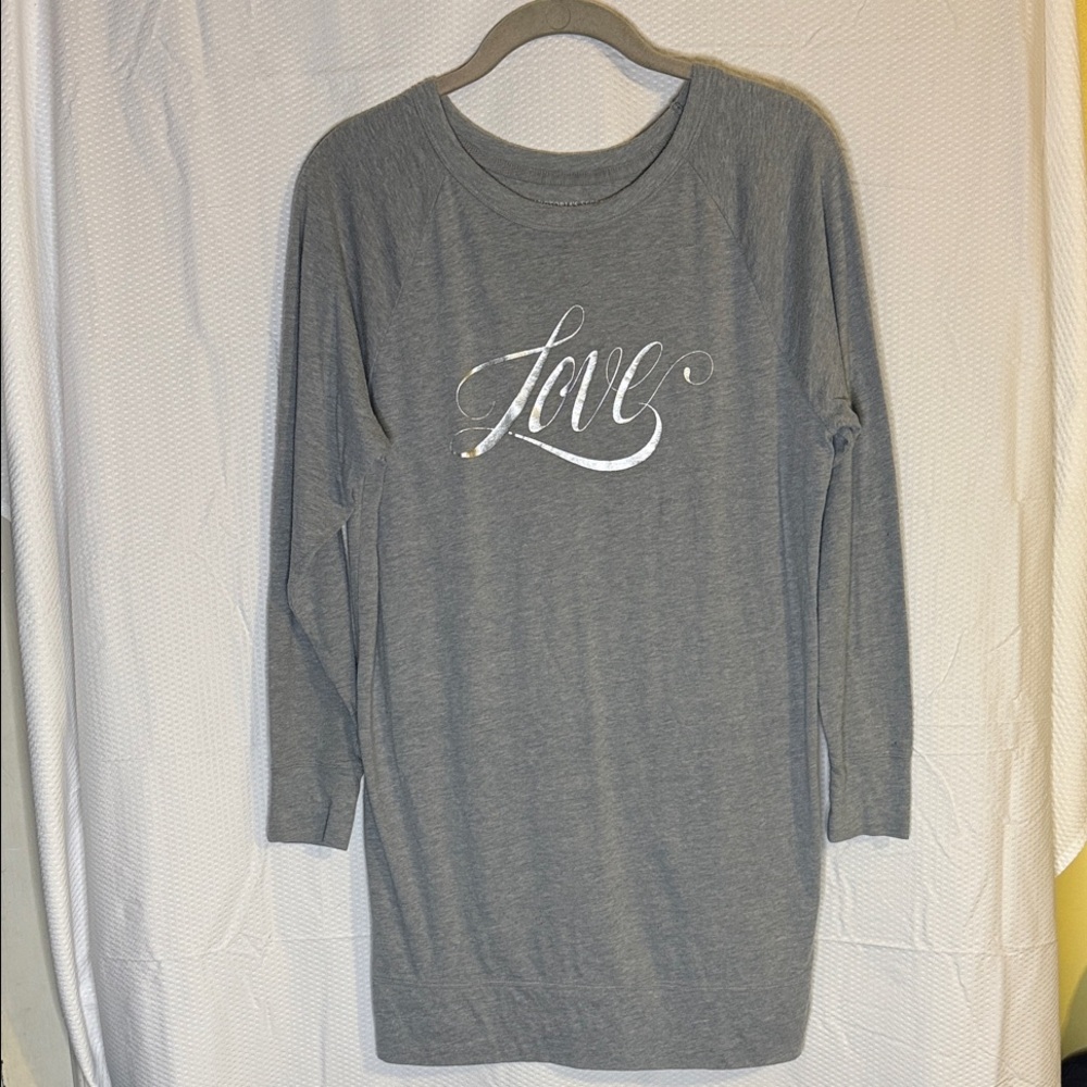 Victoria's Secret Cozy Gray Long Sleeve Pajama Top Size XS super soft